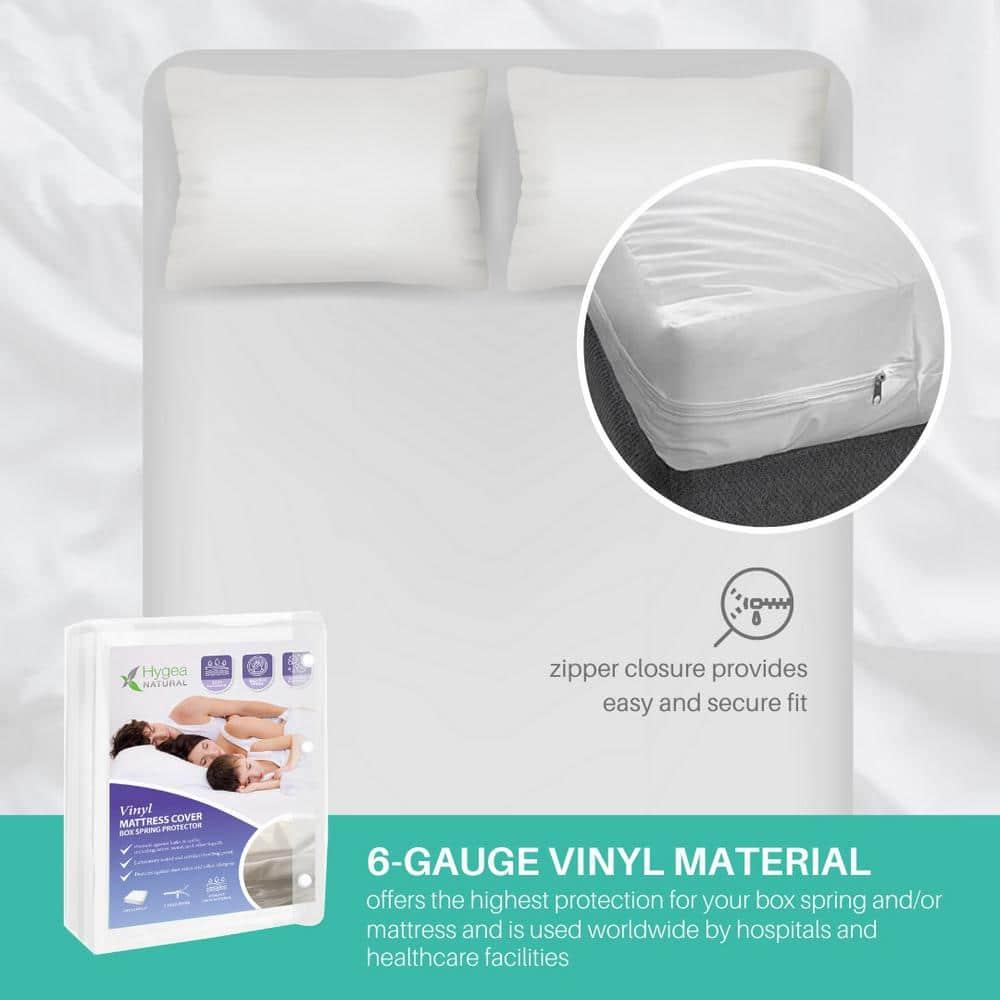 Hygea Natural 6 Gauge Vinyl Waterproof Zippered Box Spring / Mattress Protector