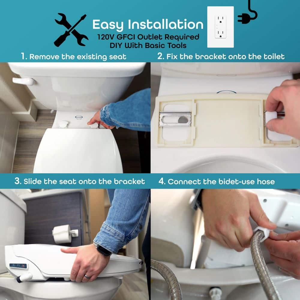 BidetMate Elongated Toilet Seat Bidet BM-2000R-E
