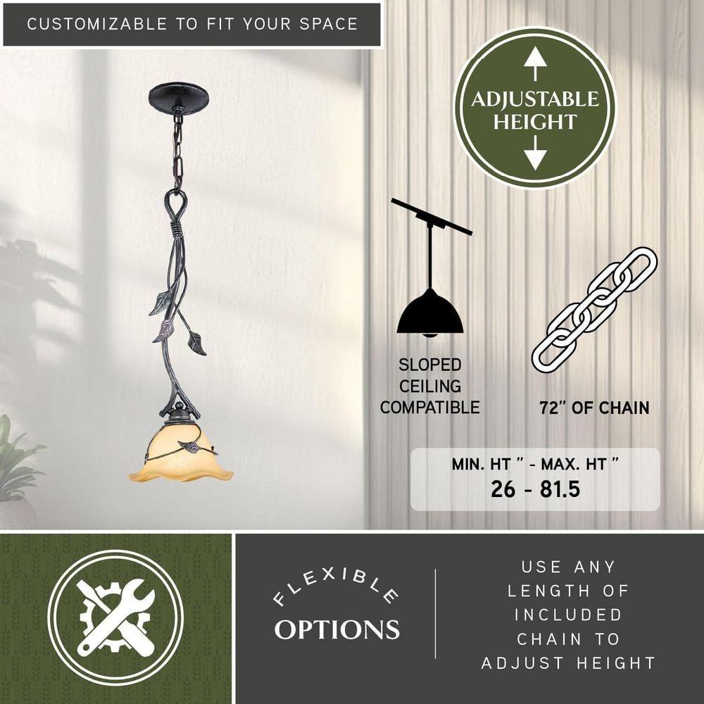 Vaxcel Vine 1 - Light Pendant in  Oil Shale