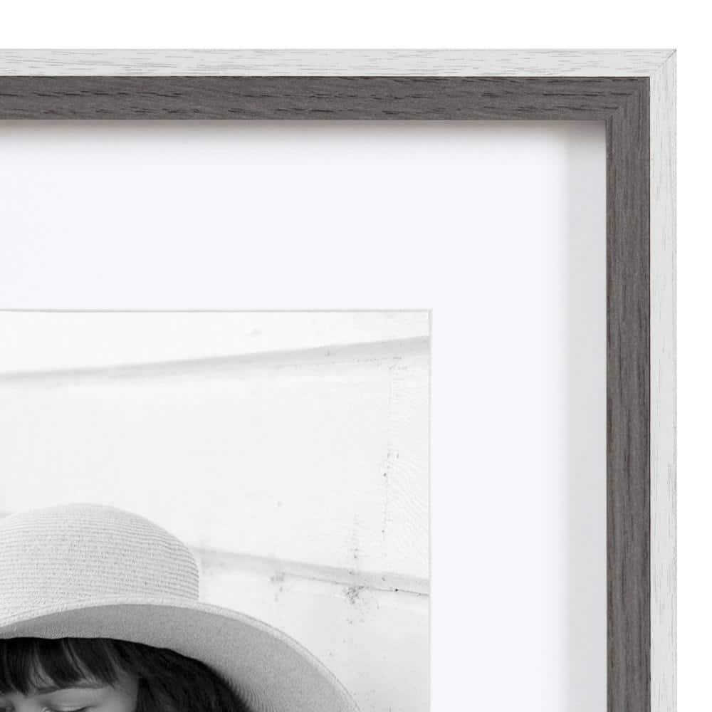 Kate & Laurel All Things Decor (Set of 3) 16"x20" Matted to 8"x10" Gibson Photo Frames Gray/White