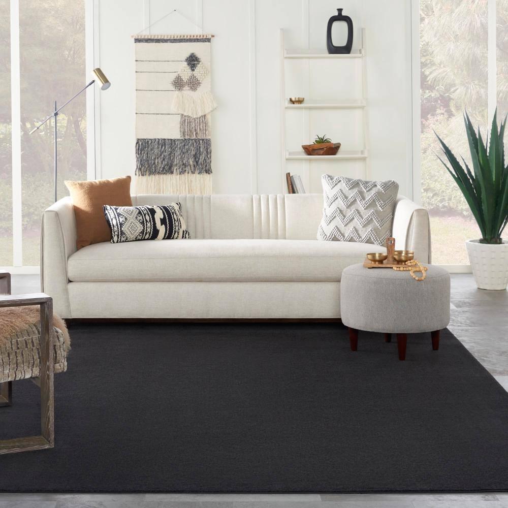 Nourison Essentials Easy Care Indoor Outdoor Area Rug - Black 8' x 11'