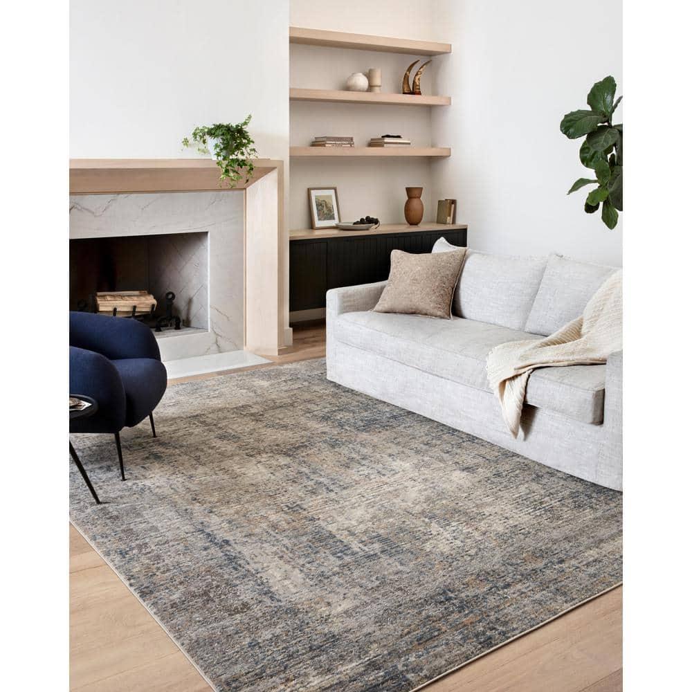 Loloi Teagan Denim / Slate 2'-8" x 7'-6" Runner Rug