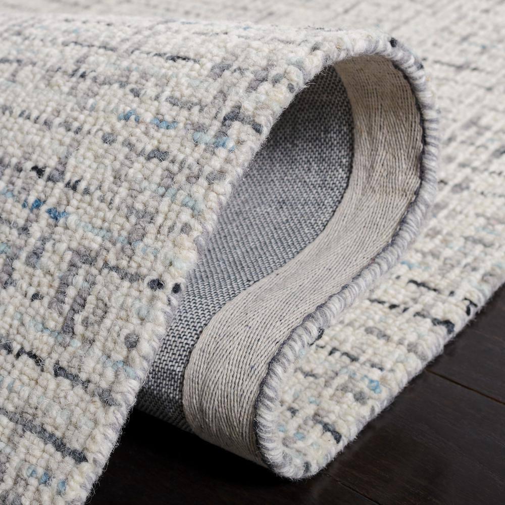 SAFAVIEH Abstract Delia Geometric Striped Wool Area Rug, Grey/Ivory, 8' x 8' Square