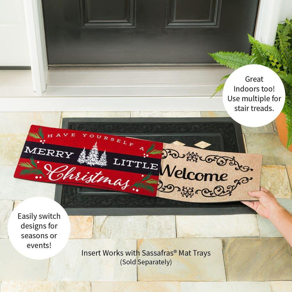 Evergreen Enterprises, Inc Sassafras Fall Holiday Set of 5 20"x10" Door Mats with Rubber Display Frame, Collection #2