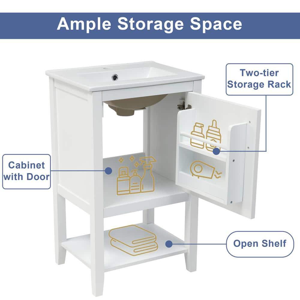 Beyong 33.5" H X 20" W X 15.5" D 20'' Single Bathroom Vanity with Top