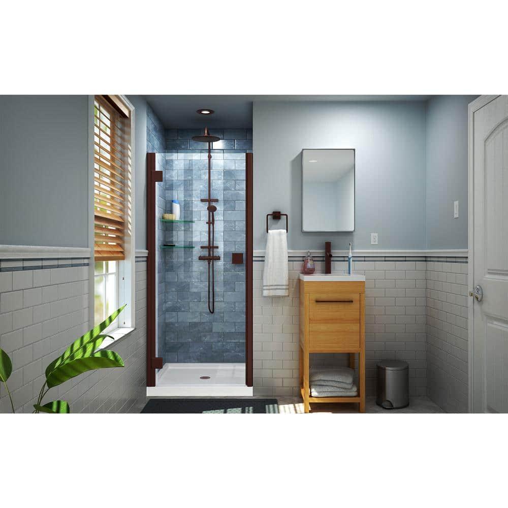 Lumen 36" W x 36" D x 74.75" H Semi-Frameless Square Shower Enclosure with Base Included