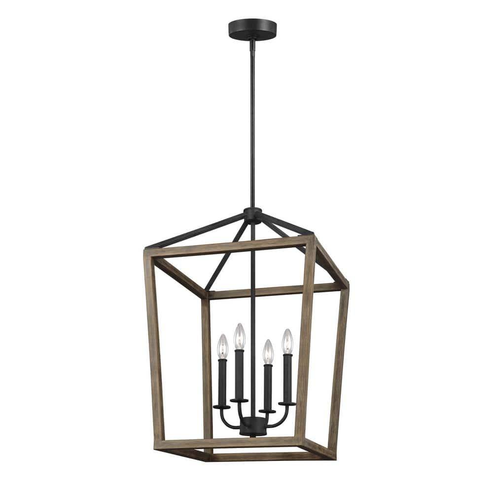 Buford Wood & Iron Chandelier (12"-26")