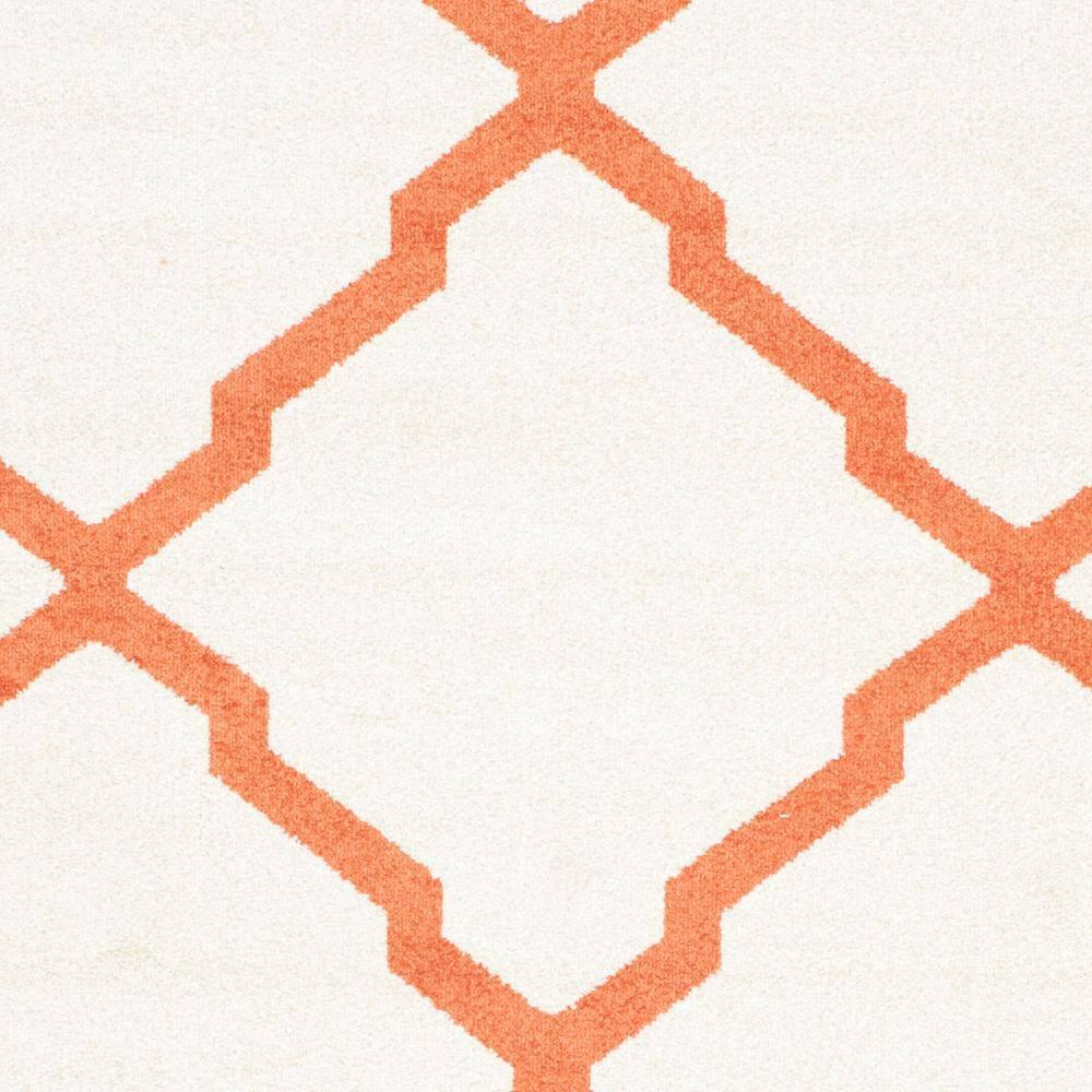 Amherst AMT421 Power Loomed Indoor Area Rug - Beige/Orange - 6'x9' - Safavieh