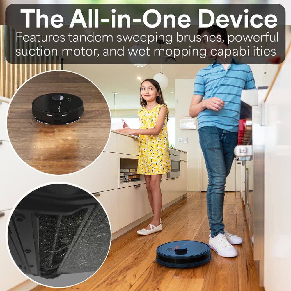 Self Empty Dustin Wi-Fi Connected Self-Emptying Robot Vacuum and Mop