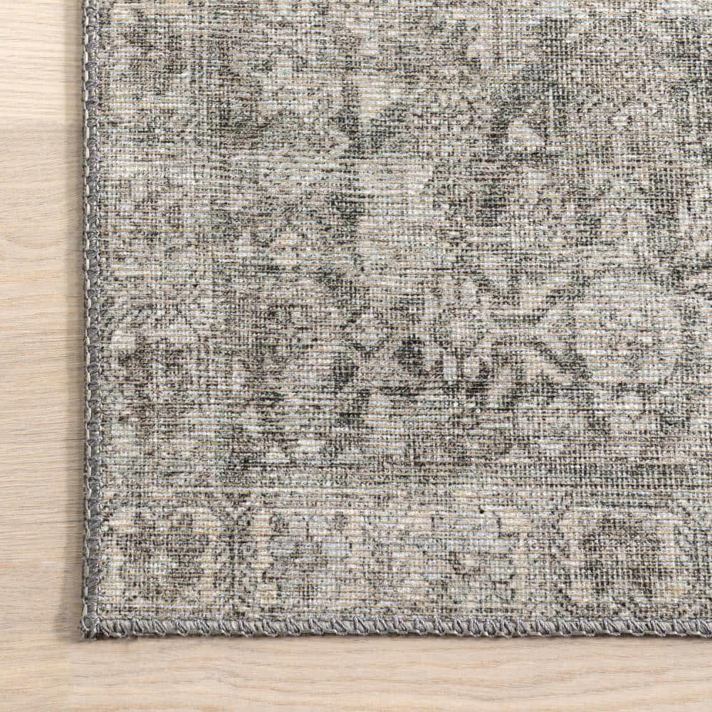 Nuloom Hillstone Collection Calianna Traditional Vintage Medallion Area Rug, 5' x 8', Beige