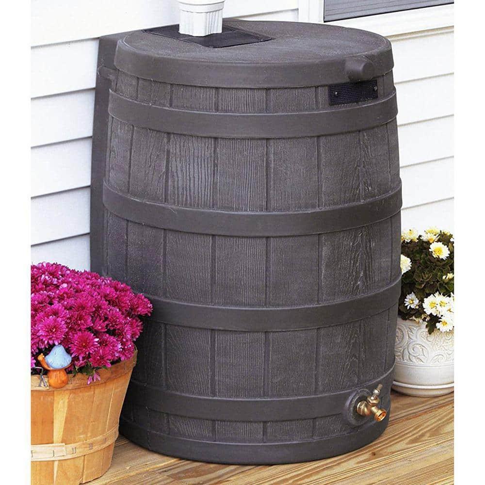 Good Ideas Good Ideas Rain Wizard Whiskey Style Rain Barrel with Overflow and Spigot