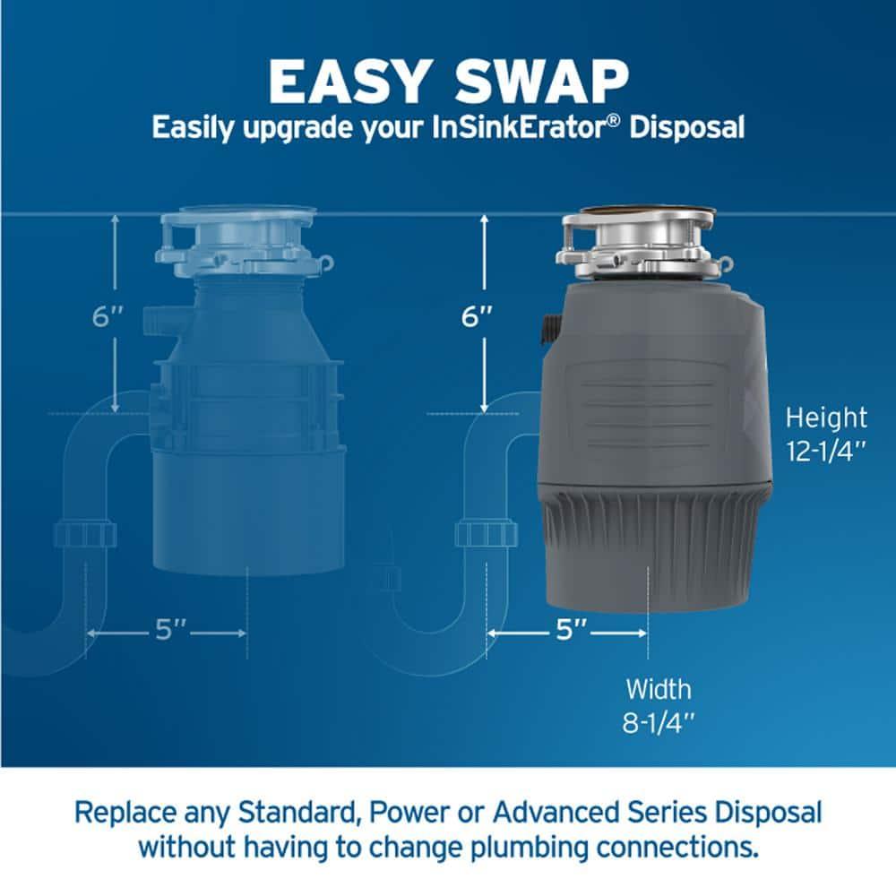 Evolution 0.75HP, 3/4 HP Garbage Disposal, Advanced Series Continuous Feed Food Waste Disposer