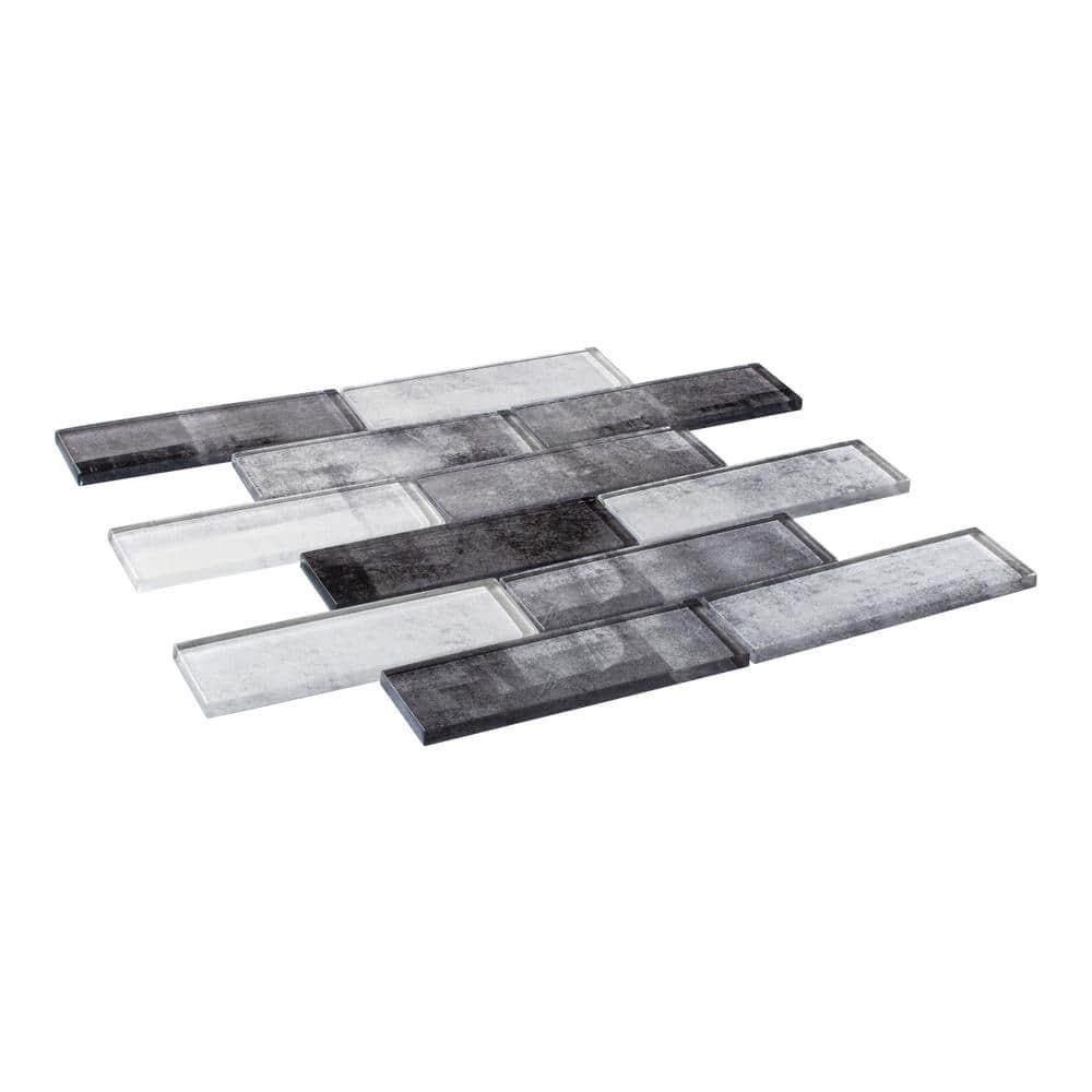 Andova Migdal 2'' x 6'' Glass Brick Joint Mosaic Kitchen Backsplash, Bathroom, Shower, Wall and Floor Tile