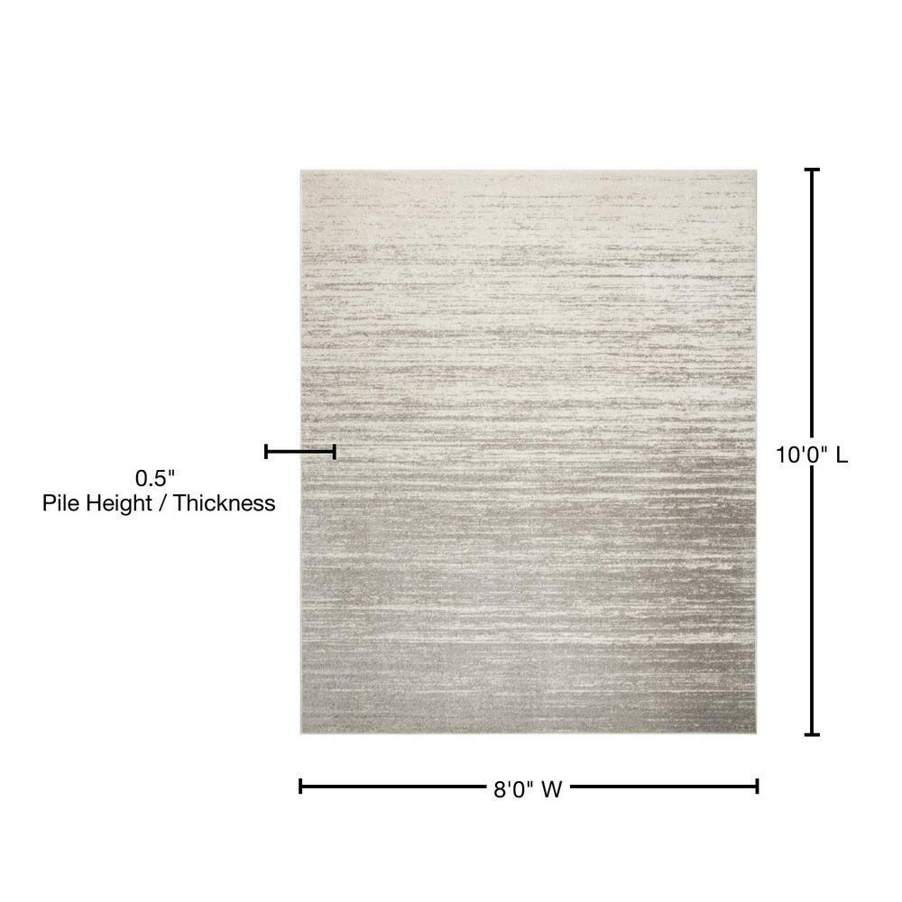 Adirondack ADR113 Machine Made Indoor Area Rug - Light Grey/Grey - 8'x10' - Safavieh