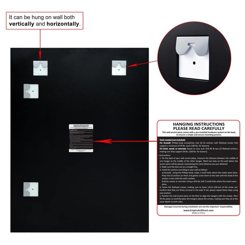 Empire Art Direct  30 x 40 in. Frameless Rectangular Wall Mirror with Beveled Prism Mirror Panels - 1 in. Beveled Edge