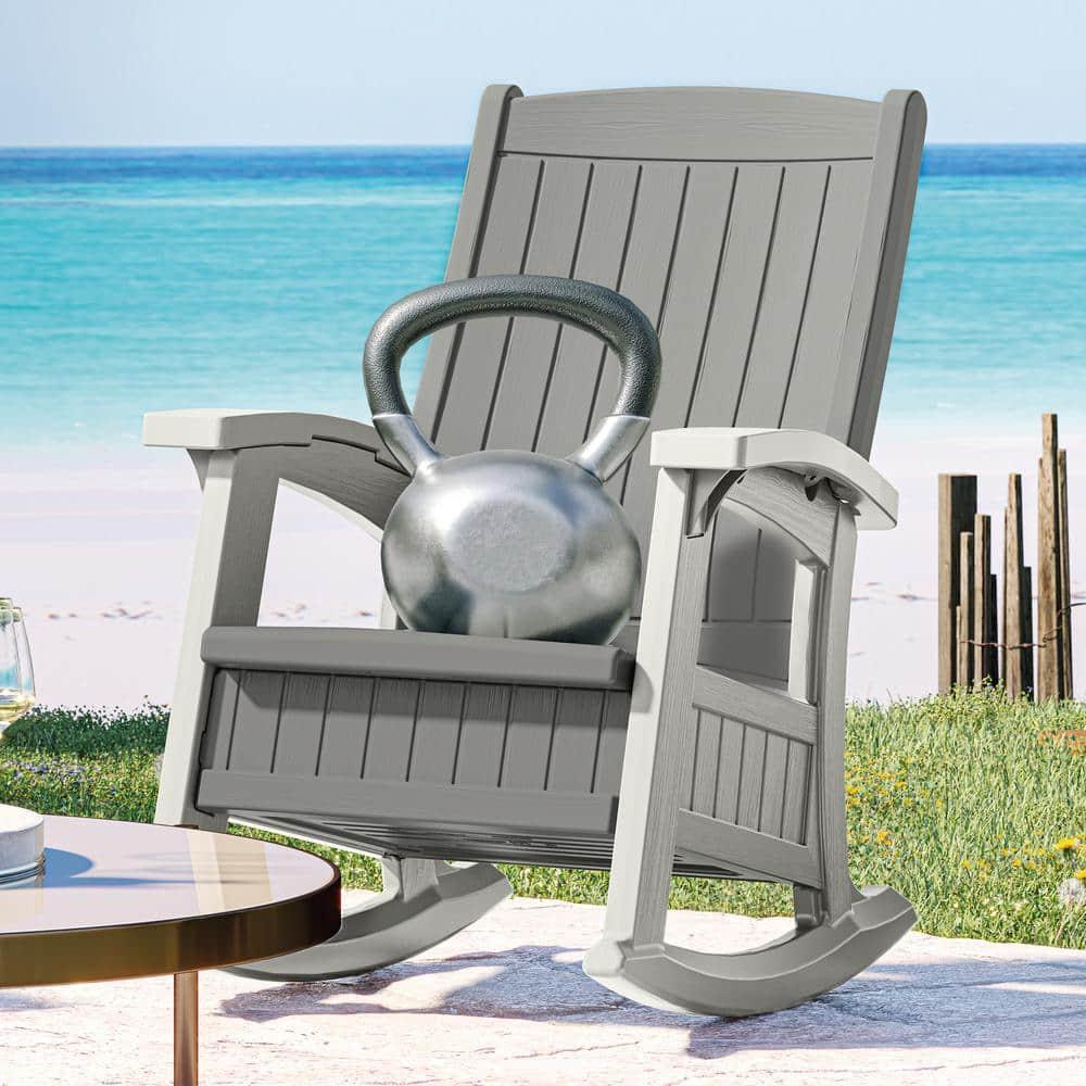 Suncast Suncast Outdoor Rocking Chair with Storage