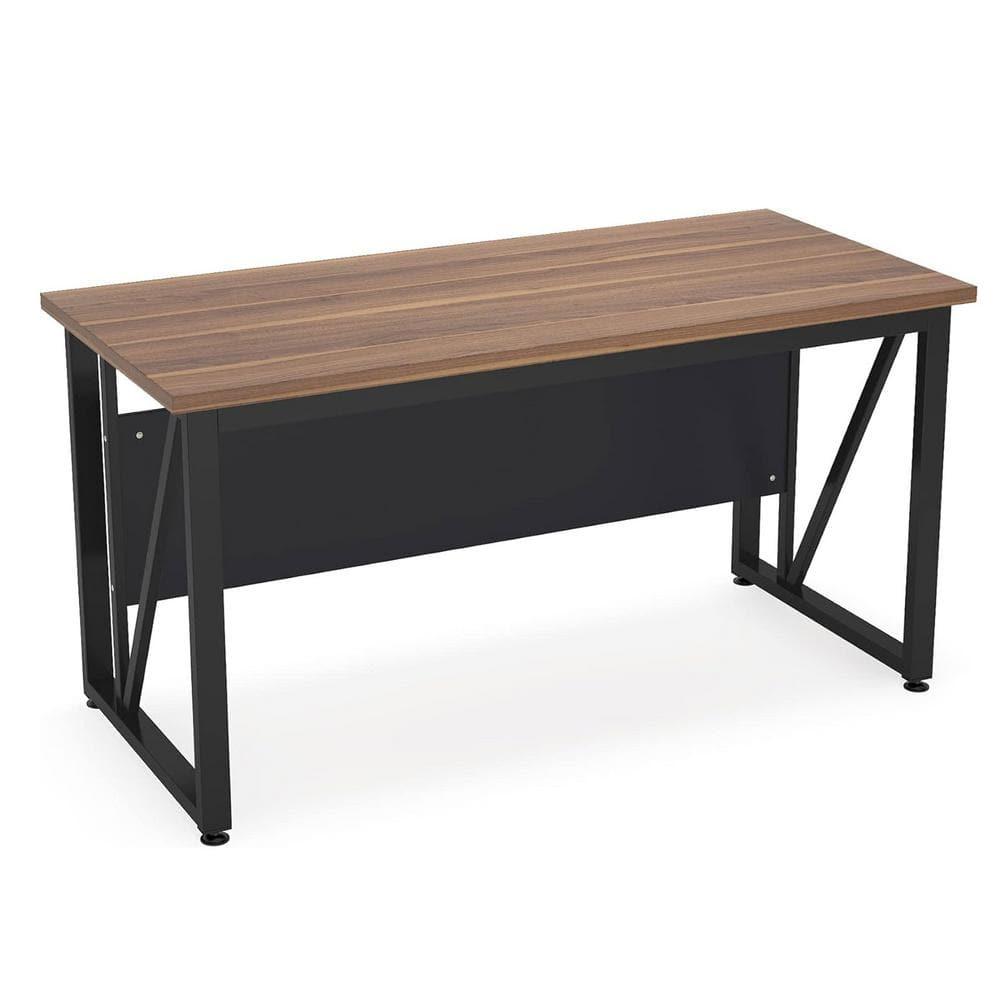 Tribesigns 55 inches Simple Computer Desk, Home Office Desk Writing Table for Workstation, Brown and Black