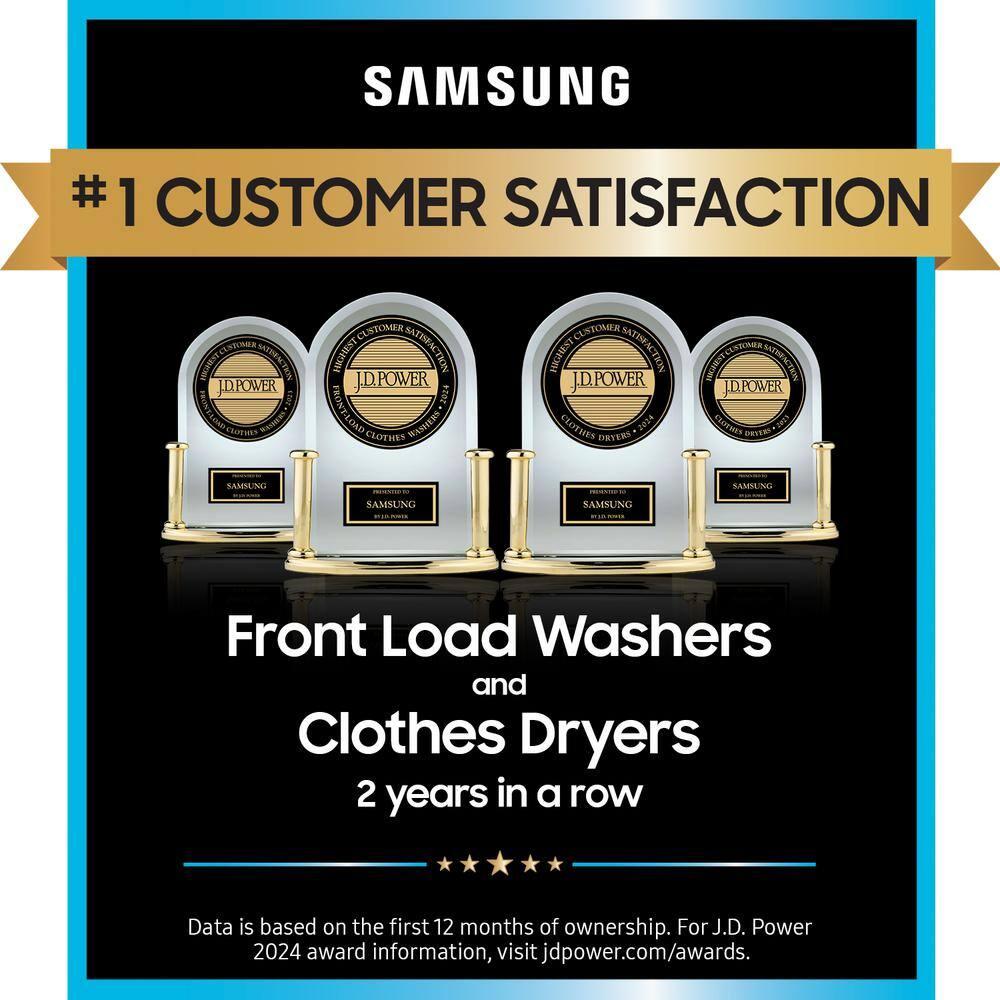 Samsung Samsung Bespoke AI Laundry Hub 4.6 cu. ft. Single Unit Washer and 7.6 cu. ft. Gas Dryer WH46DBH500GVA3