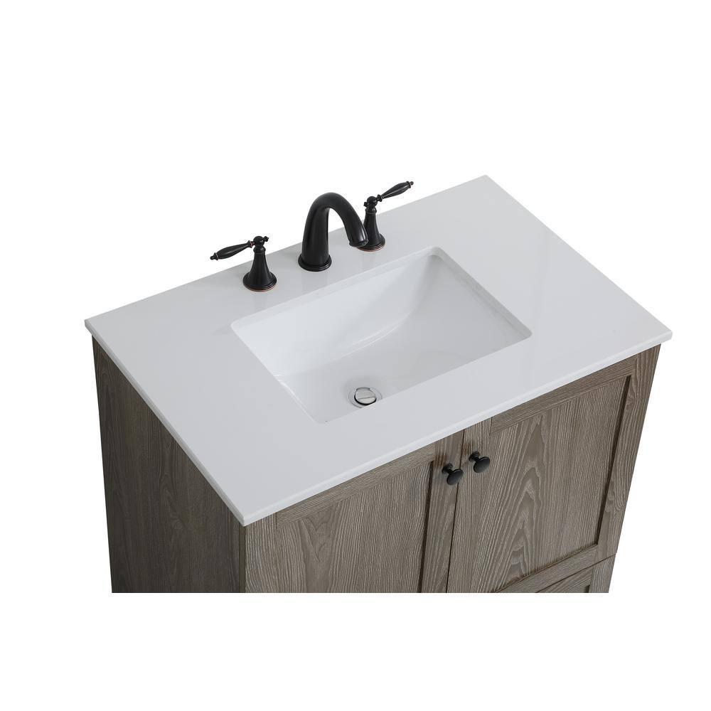 Elegant Kitchen and Bath Elegant Kitchen and Bath 30 Inch Single Bathroom Vanity with Backsplash