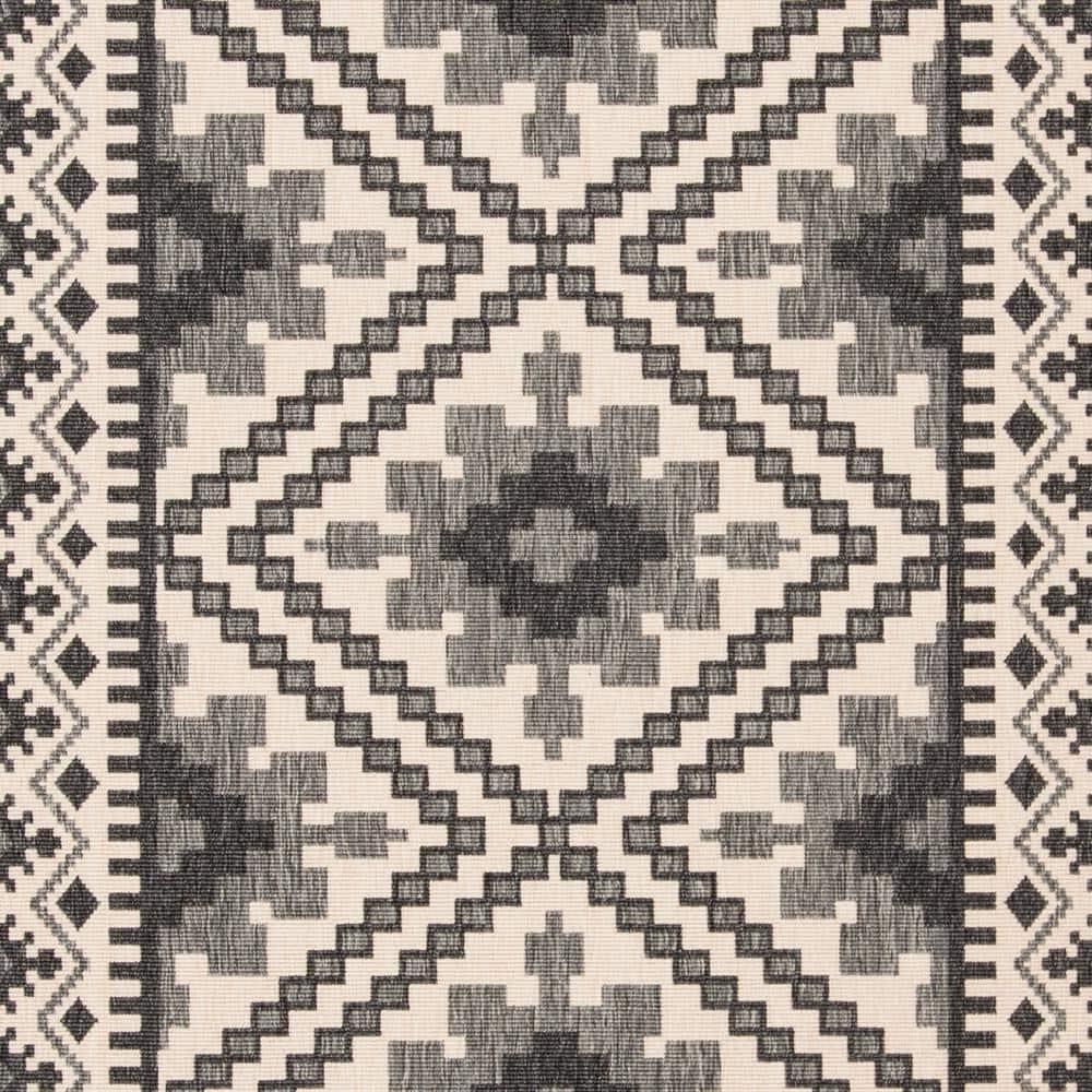 Veranda VER099 Power Loomed Indoor/Outdoor Area Rug - Ivory/Slate - 5'3"x7'7" - Safavieh.
