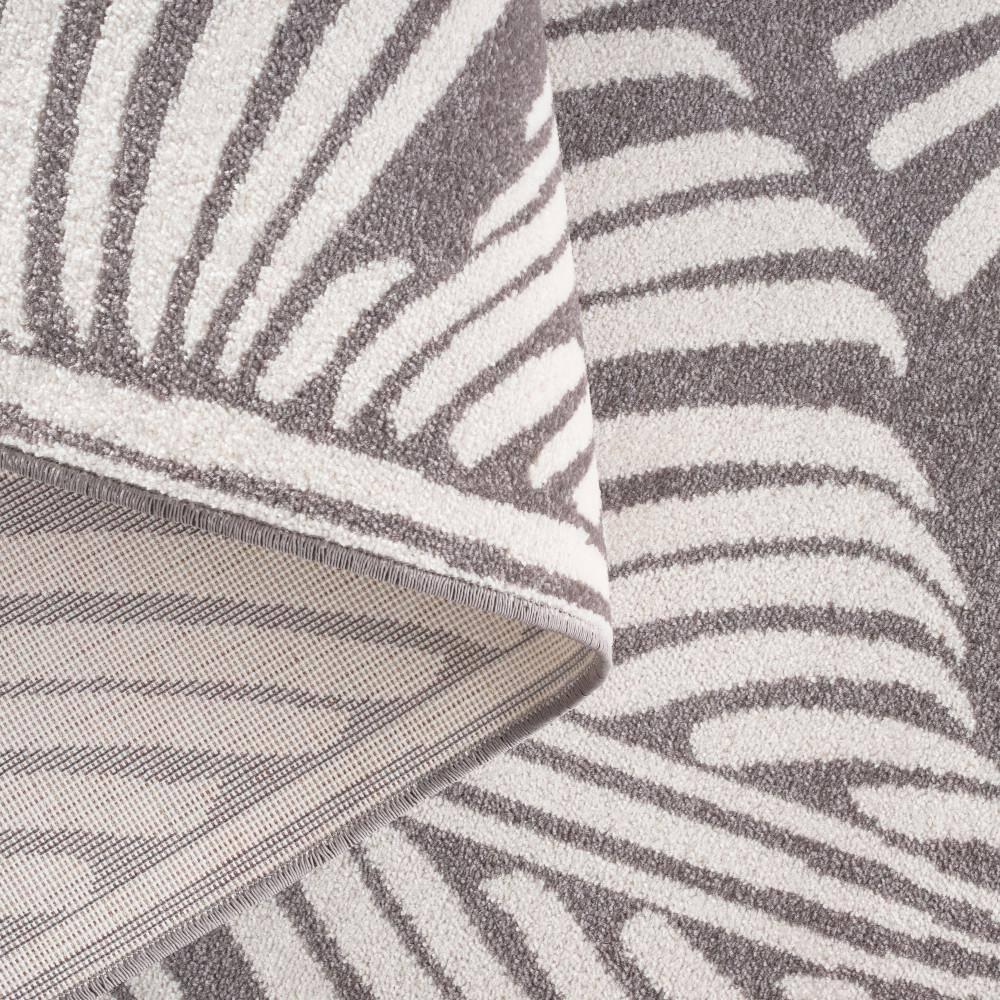 TOMMY BAHAMA Lanai Palm Leaves Indoor Outdoor Area Rug Dark Grey/Ivory