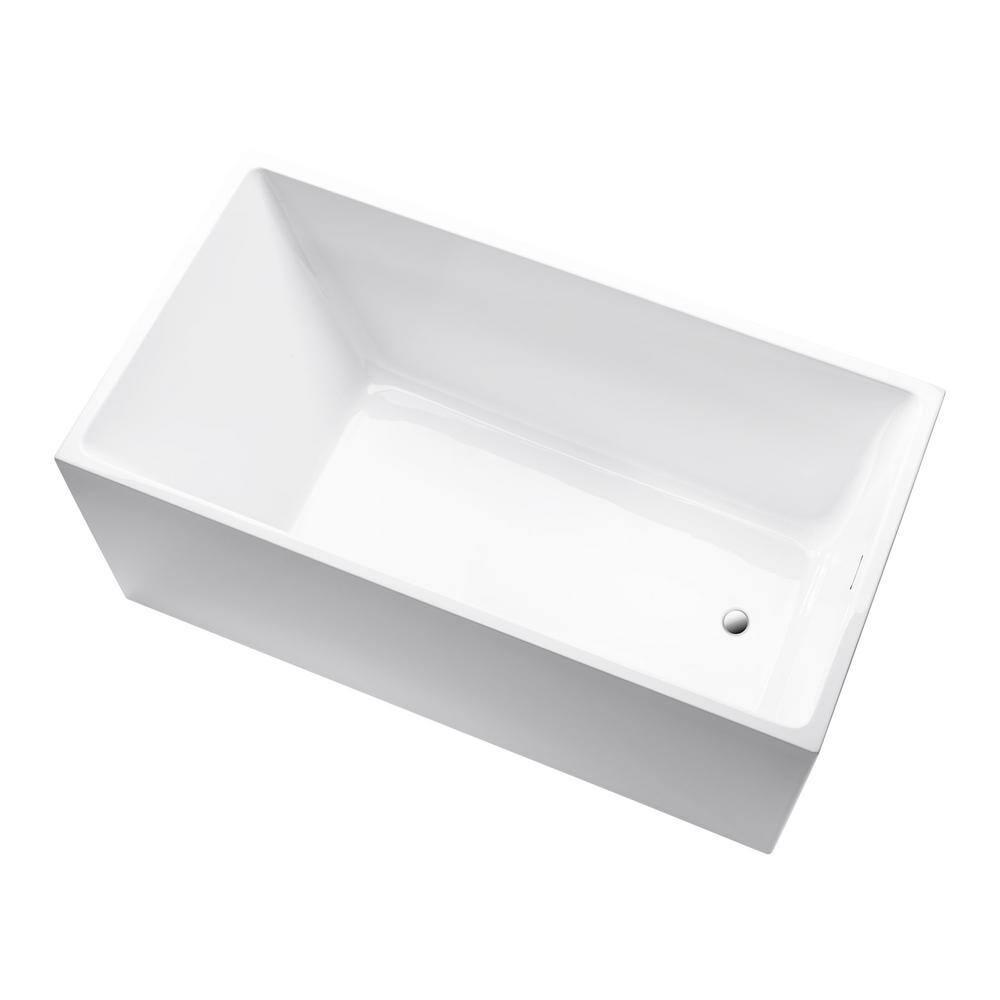 47" x 29" Freestanding Soaking Acrylic Bathtub