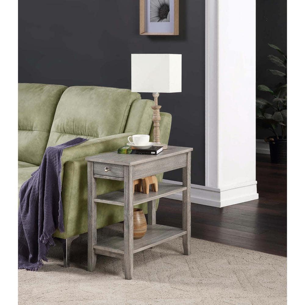 Convenience Concepts American Heritage Three Tier End Table with Drawer, Multiple Colors