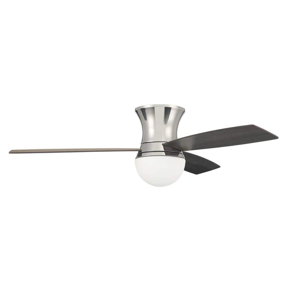DBK52PLN3-Craftmade Lighting-Daybreak - 3 Blade Flush Mount Ceiling Fan with Light Kit In Contemporary Style-14.09 Inches Tall and 52 Inches