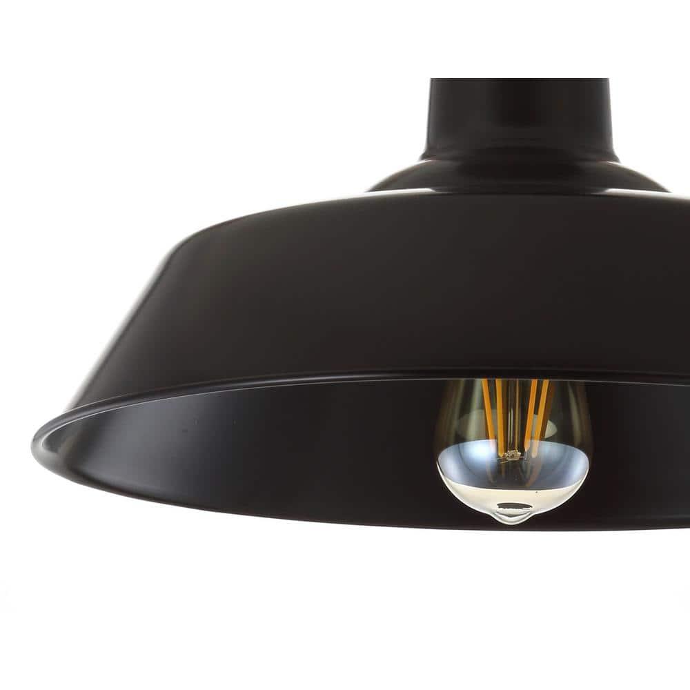 Chloe Lighting Friedrich Industrial-Style 1 Light Rubbed Bronze Semi-Flush Ceiling Fixture 14" Wide