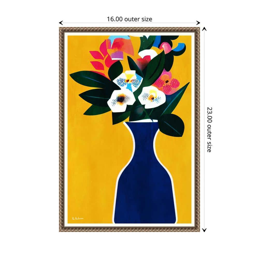 Amanti Art Sunshine Flowers by Bo Anderson Canvas Wall Art Print Framed 16 x 23-in.