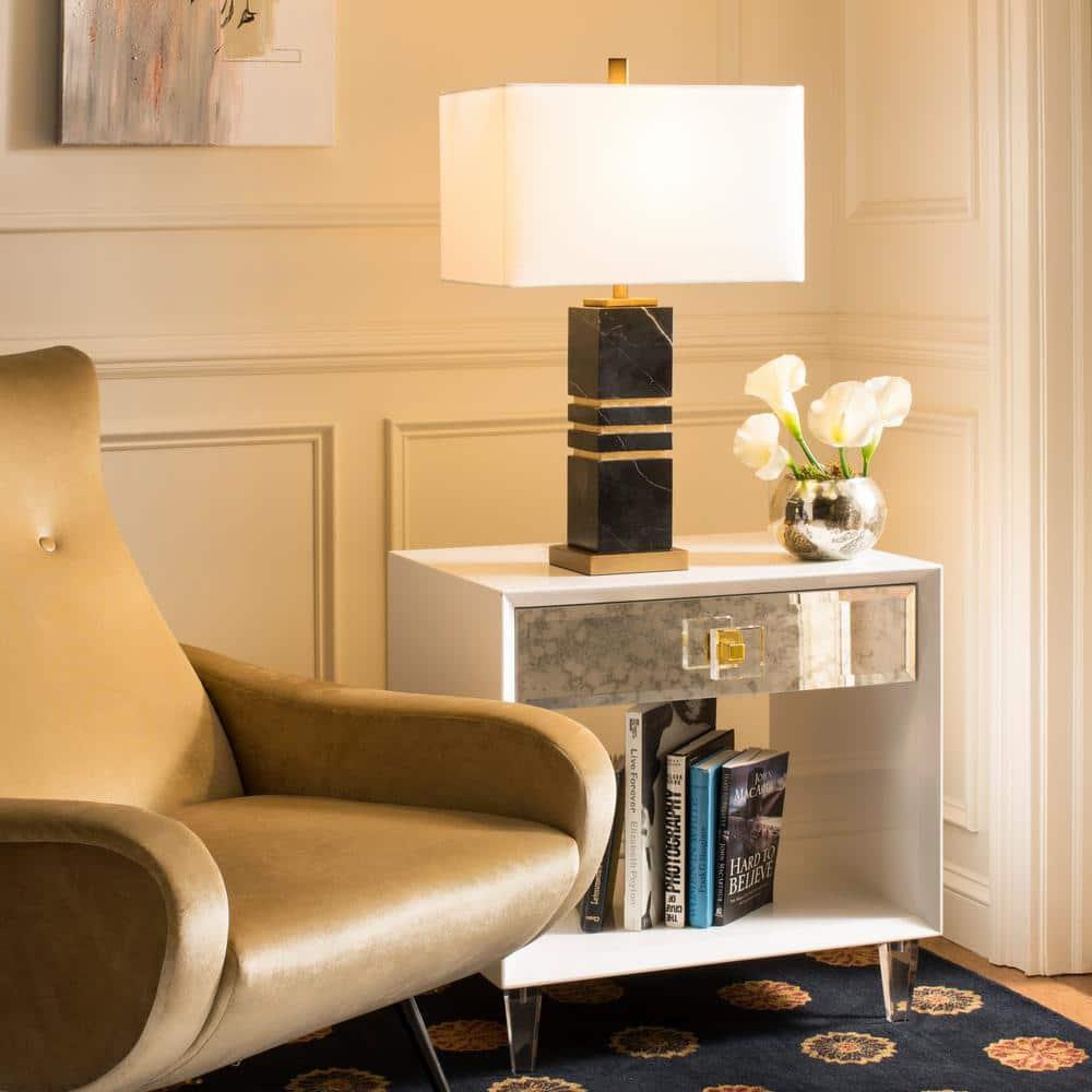 Everly Quinn Tonna Marble Table Lamp