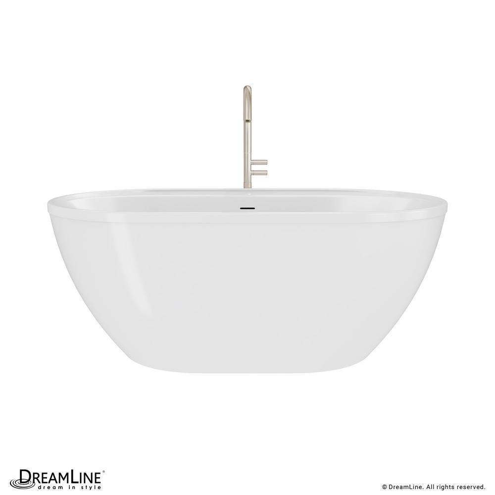 Essence 60-1/4 in. L x 34-1/4 in. W x 23-5/8 in. H Freestanding Acrylic Bathtub