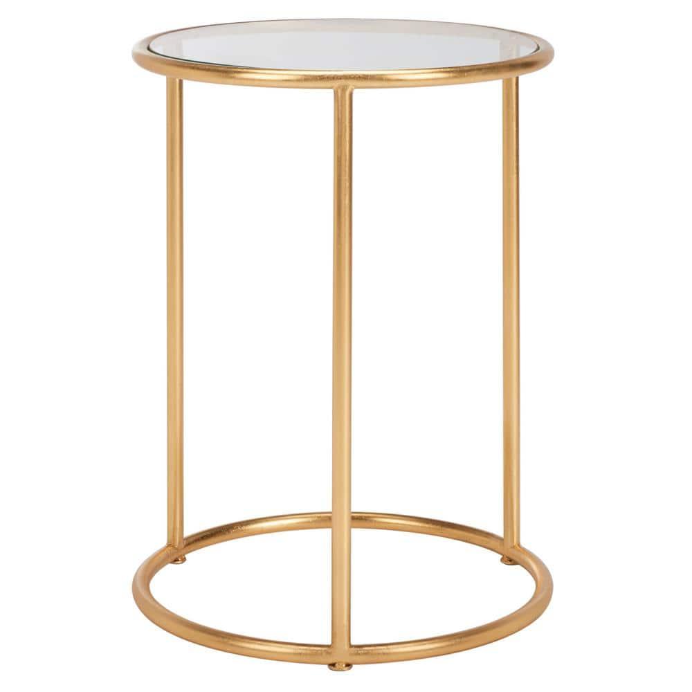 Shay Accent Table - FOX2523B - Gold/Clear - Safavieh Couture