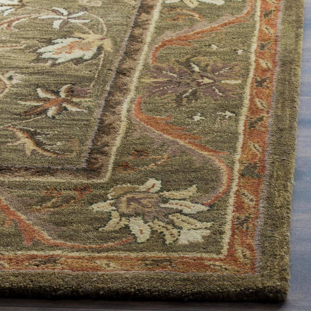 Antiquity AT52 Hand Tufted Indoor Area Rug - Olive/Gold - 8'x8' - Safavieh