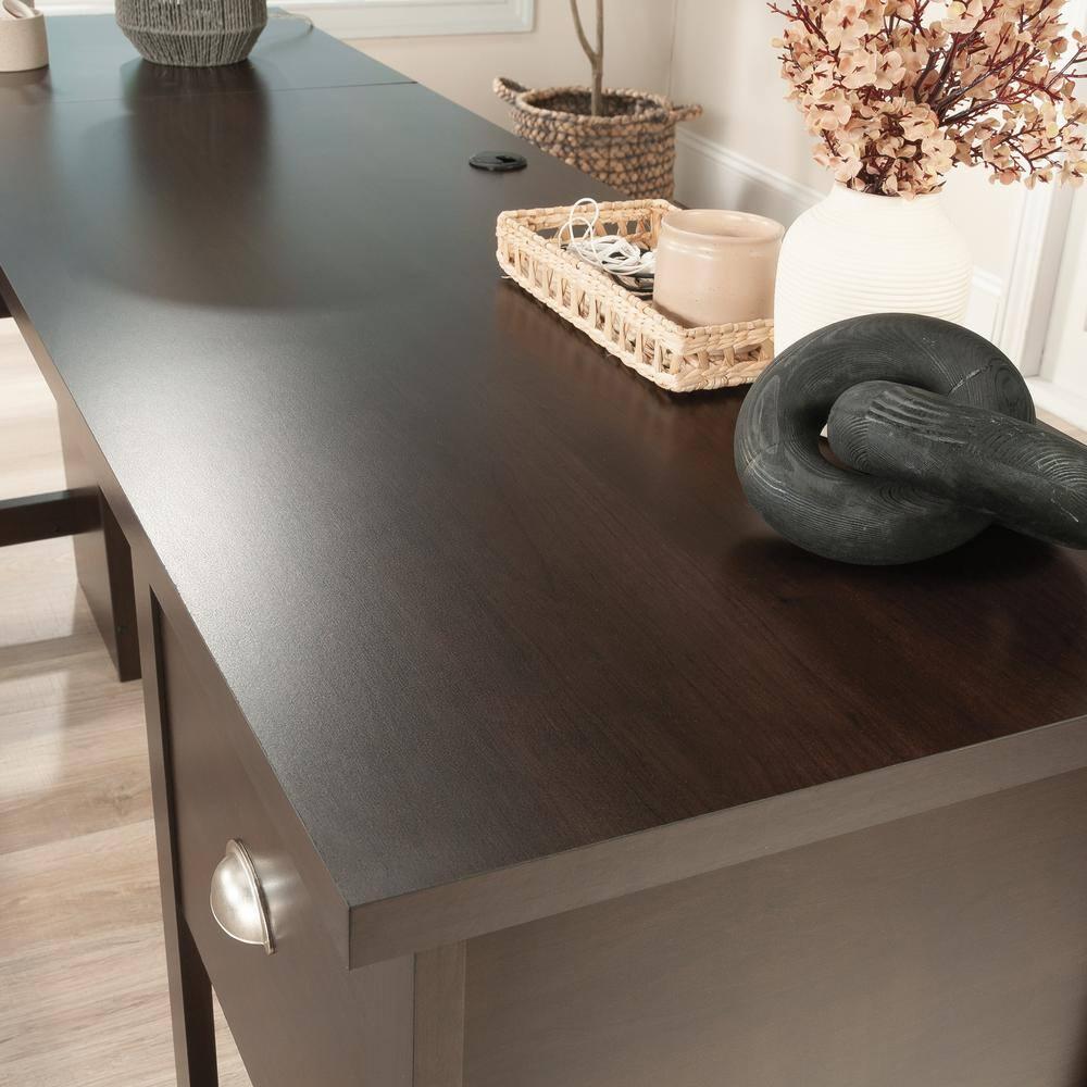 Sauder Summit Station L Desk Cinnamon Cherry