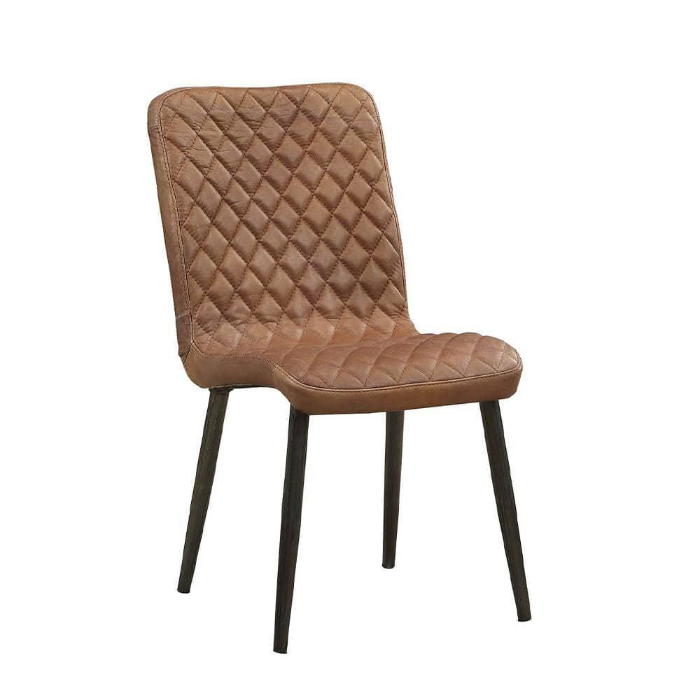 17 Stories 19'' H Genuine Leather Upholstered Side Chair (Set of 2)