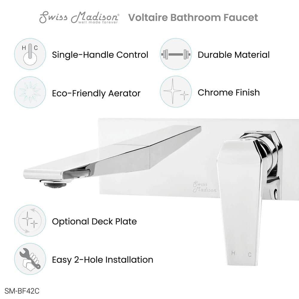 Voltaire Single-Handle, Wall-Mount, Bathroom Faucet