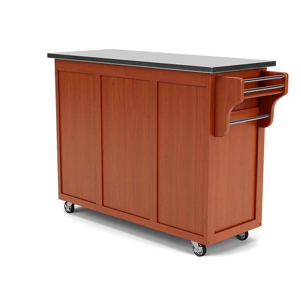 Homestyles Create-a-Cart Wood Rolling Kitchen Cart in Brown