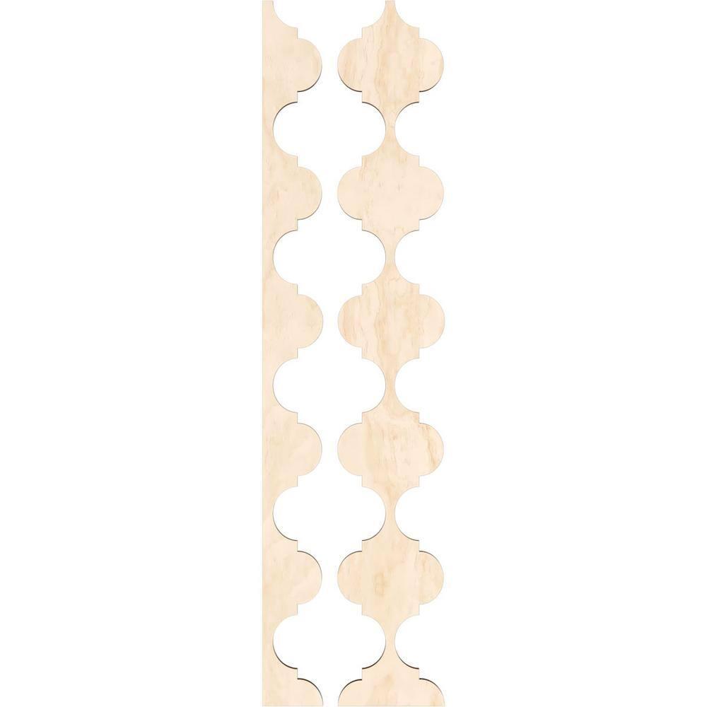 Ekena Millwork Marrakesh Adjustable Wood Decorative Slat Wall Panel Kit