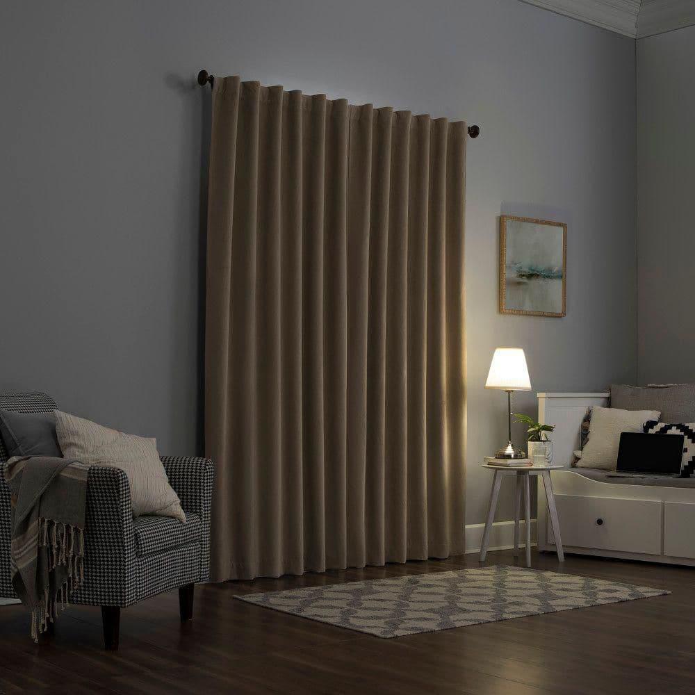 Sun Zero Velvet Noise Reducing Thermal Extreme 100% Blackout Back Tab Curtain Panel