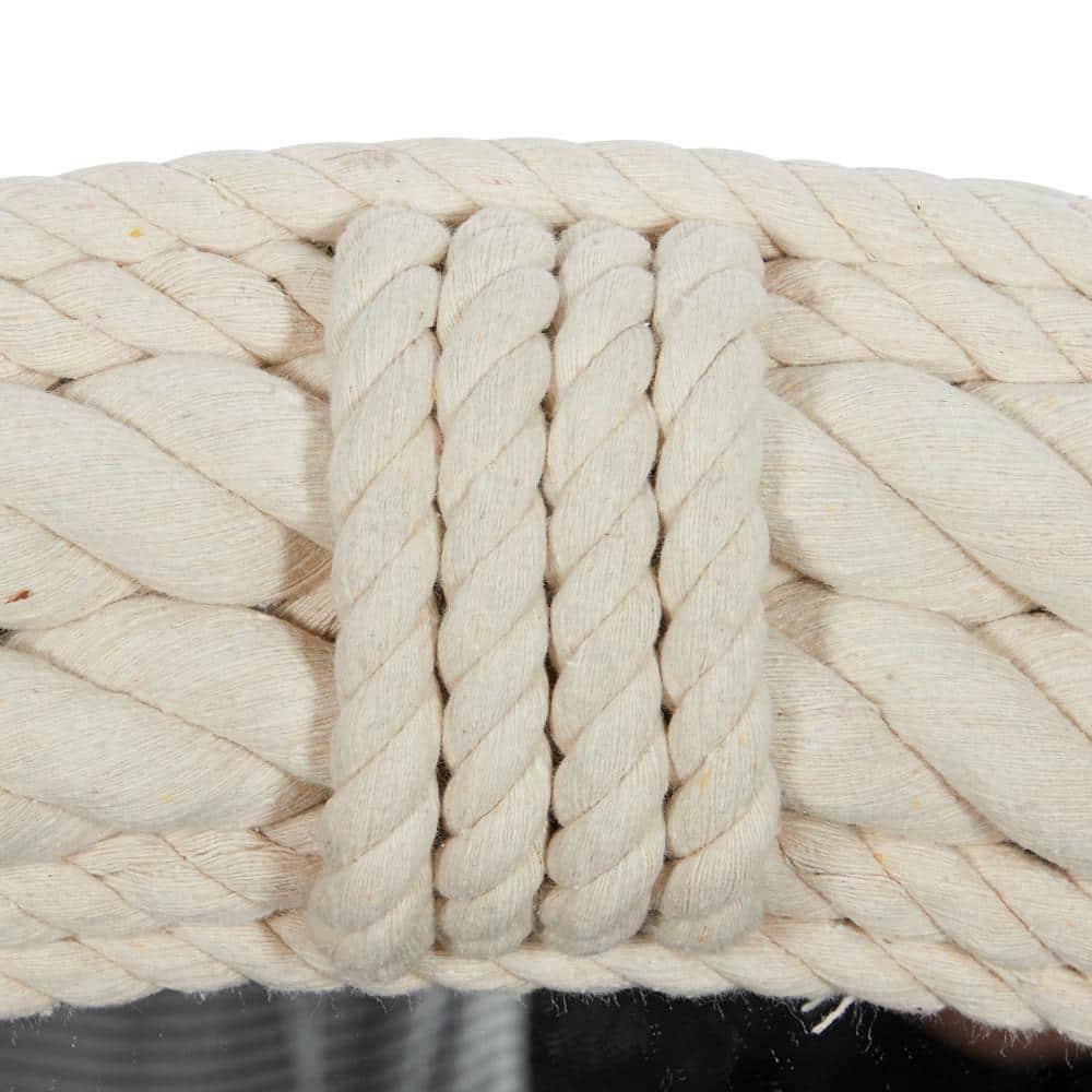 Birch Lane™ Frony Wooden Coiled Rope Room Wall Mirror with Wrapped Rope Accents