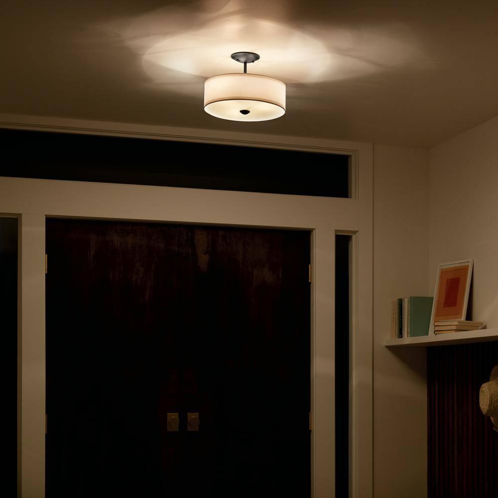 Kichler Lighting Shailene 3 - Light Semi-Flush Mount in  Black