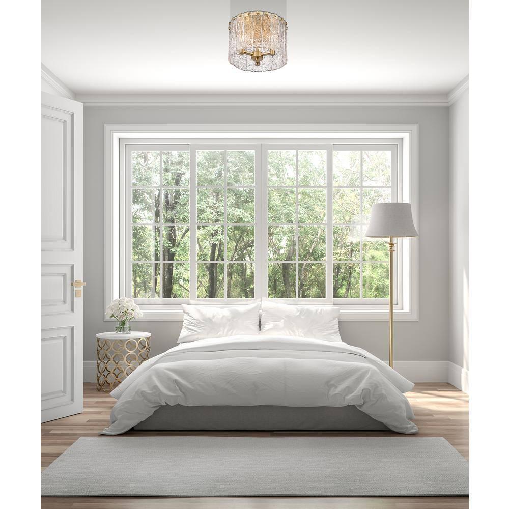 Z-Lite Glacier 3 - Light Flush Mount in  Modern Gold