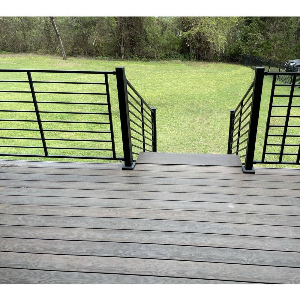 Fortress Building Products Fe26 2 in. x 45.5 in. Steel Railin.g Lin.e Post with Brackets | Wayfair