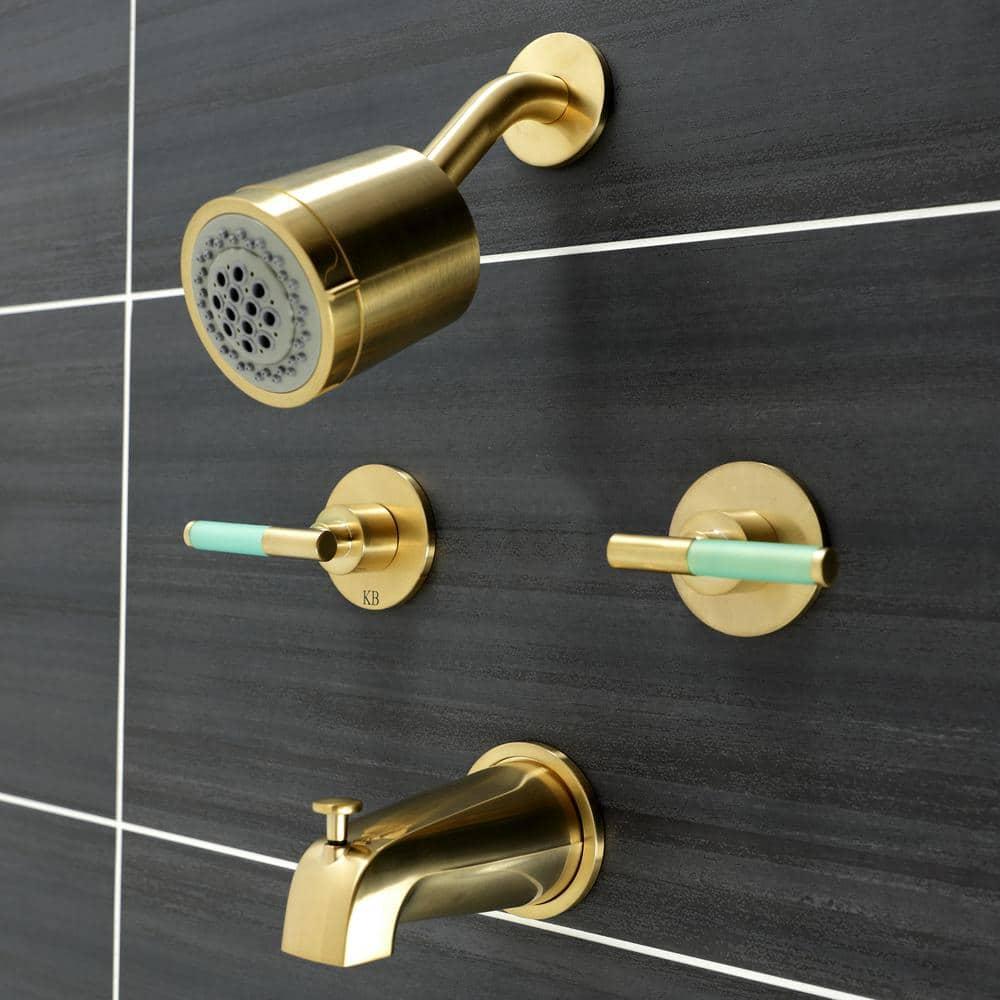Kingston Brass Kaiser Double-Handle Tub and Shower Faucet