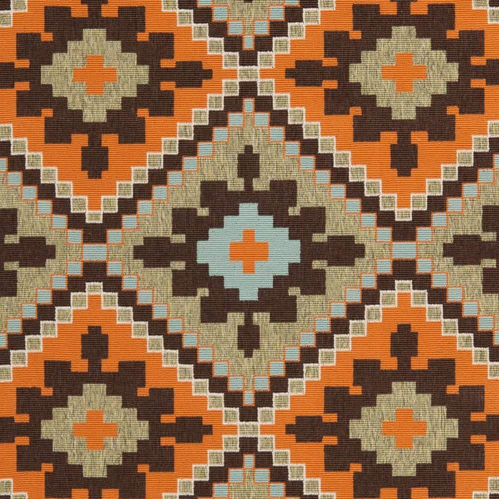 Veranda VER096 Power Loomed Indoor/Outdoor Area Rug - Green/Terracotta - 4'x5'7" - Safavieh