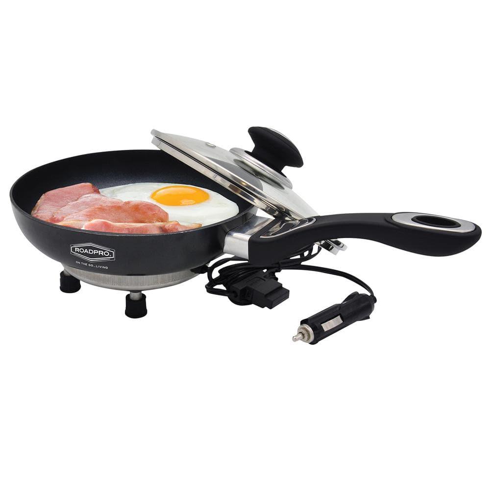 RoadPro 12 Volt Portable Electric Cooking Frying Pan w/ Non-Stick Surfaces