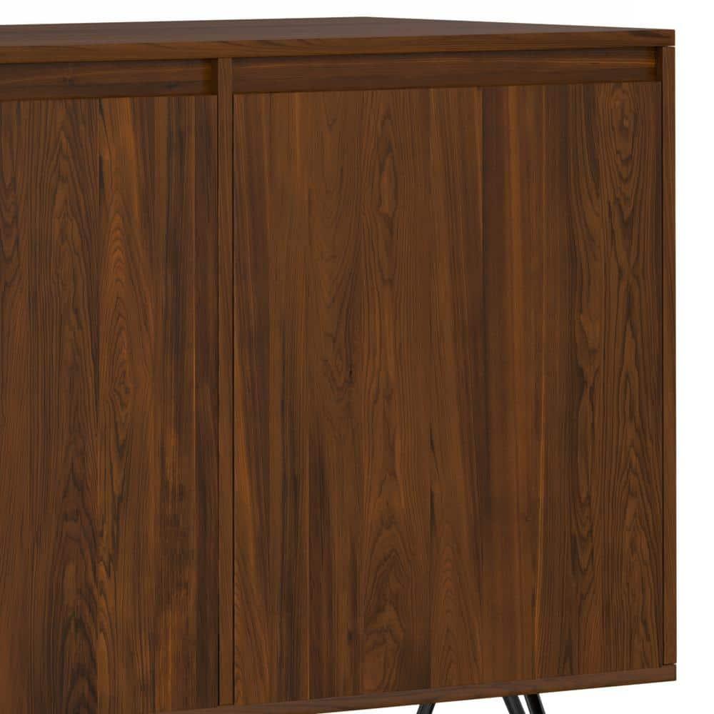 Hunter 60x18" Rectangle Contemporary Sideboard Buffet in Walnut Veneer
