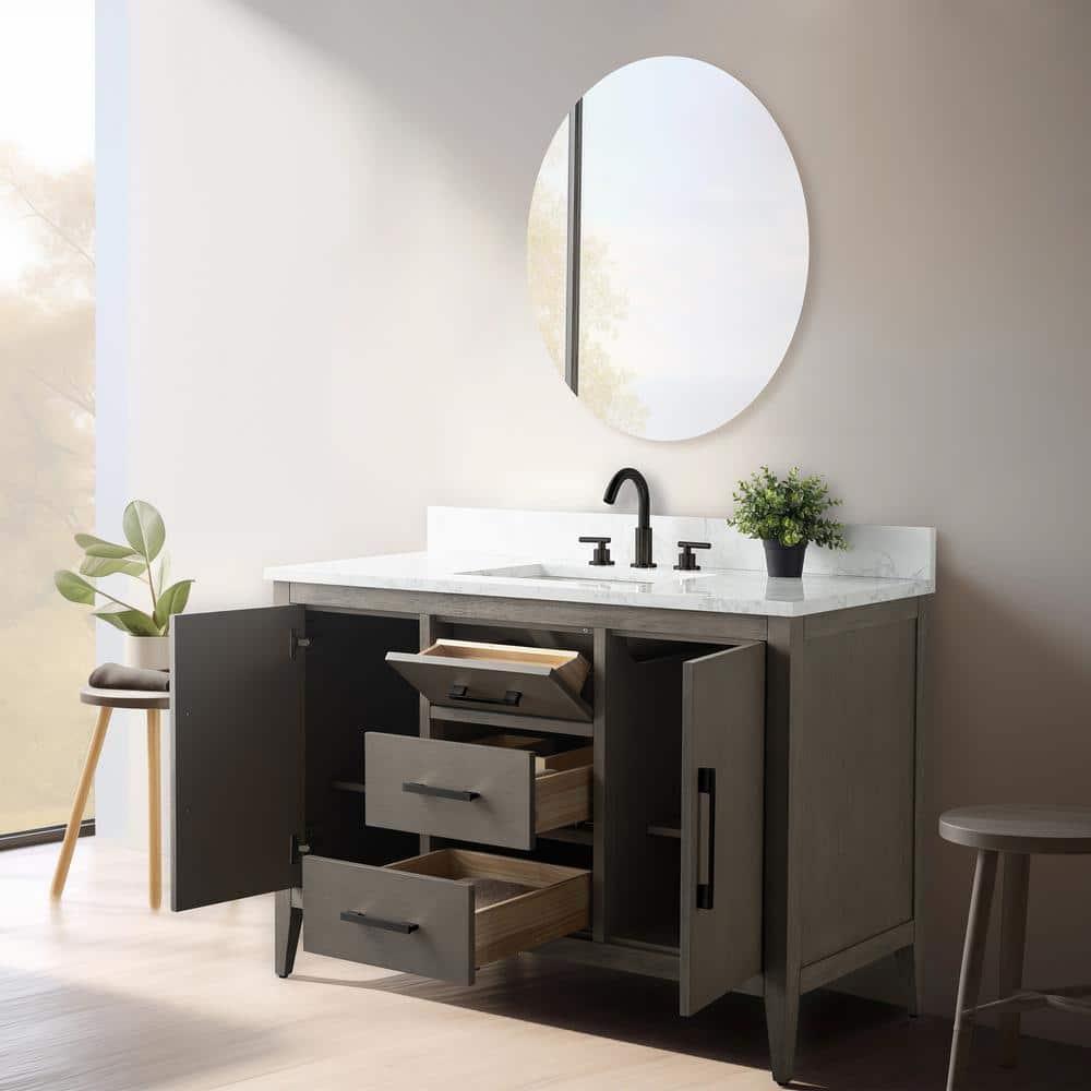 48'' Single Bathroom Vanity with Engineered Marble Top