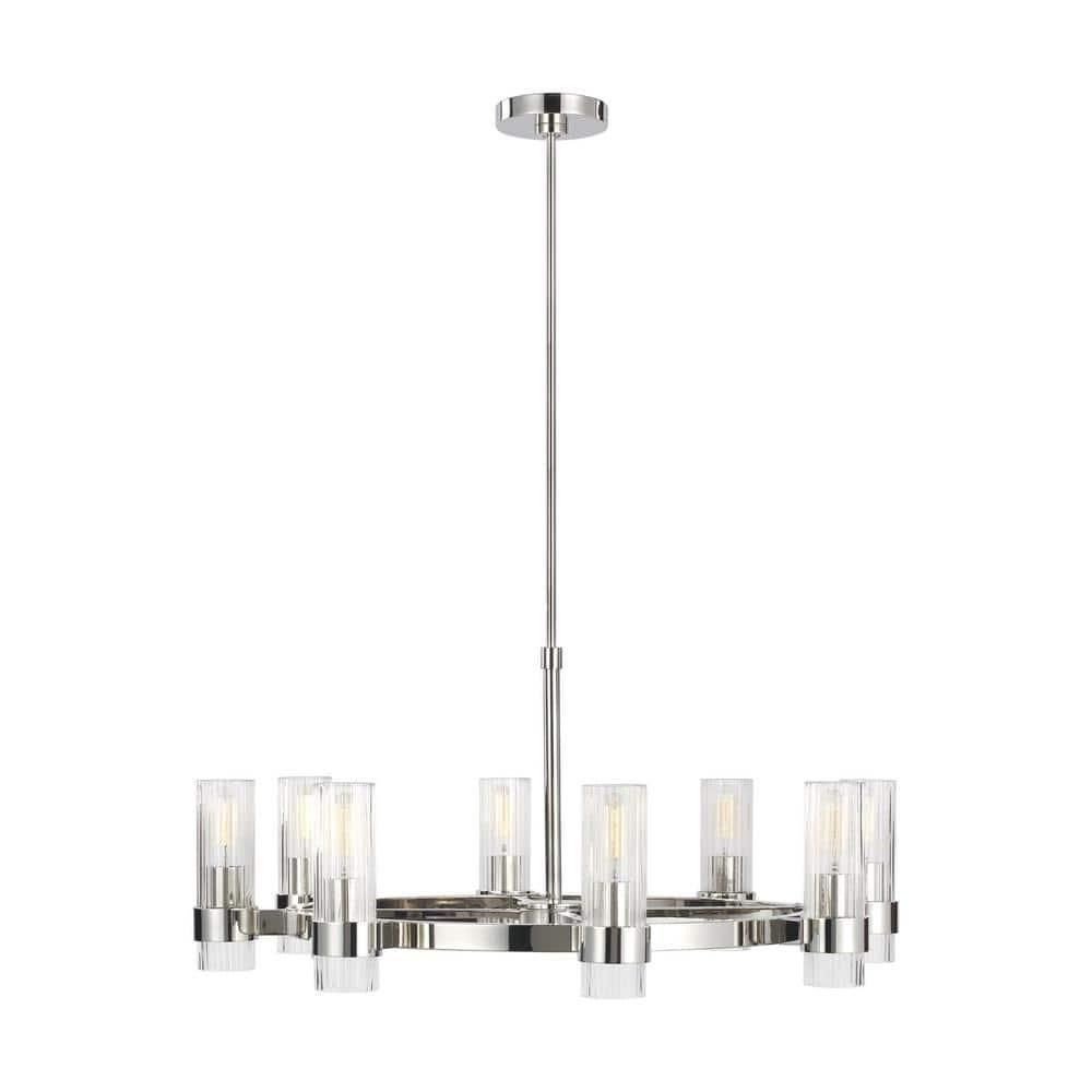 Everly Quinn 8 - Light Dimmable Wagon Wheel Chandelier